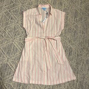 Draper James Trisha Shirtdress in Pink Cabana Stripe